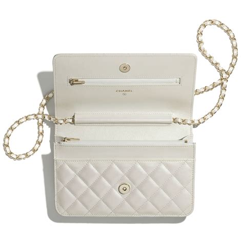 chanel wallet on a chain white|chanel timeless wallet on chain.